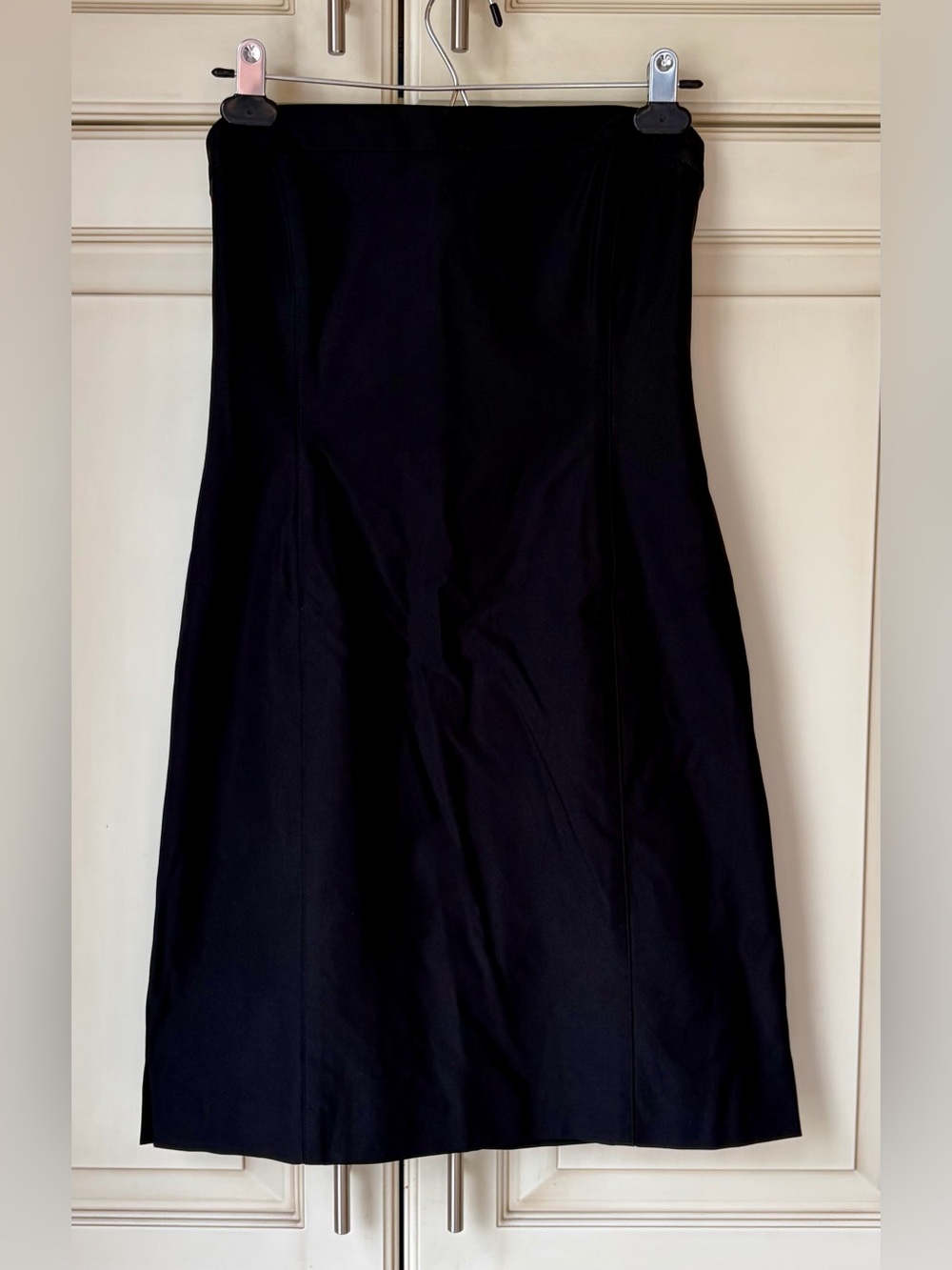Y2K Vintage Ralph Lauren Tartan label Strapless Black Dress. Sz 8. Classic.